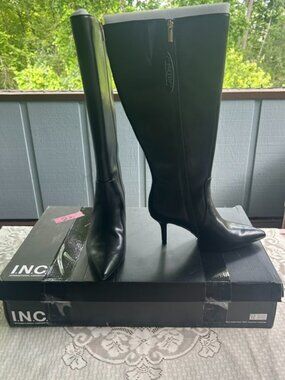 I.N.C. Knee-High Heeled EXTRA WIDE CALF Boots – Women's Size 8W